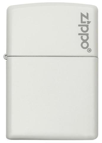 Classic White Matte Zippo Logo