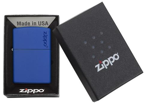 Classic Royal Blue Matte Zippo Logo